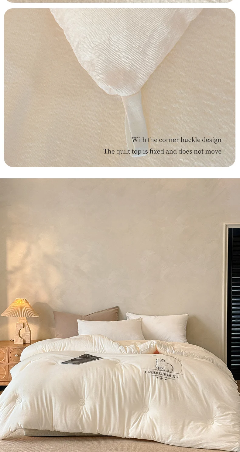 New Embroidered Wool Quilt, Thickened and Warm Thick Quilt, Universal Quilt Core for All Seasons at Home